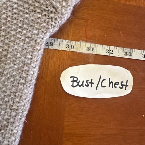 Lane Bryant Womens Plus Size 26/28 Beige Cable Knit Button-Front Cardigan Sweate - Picture 4 of 5